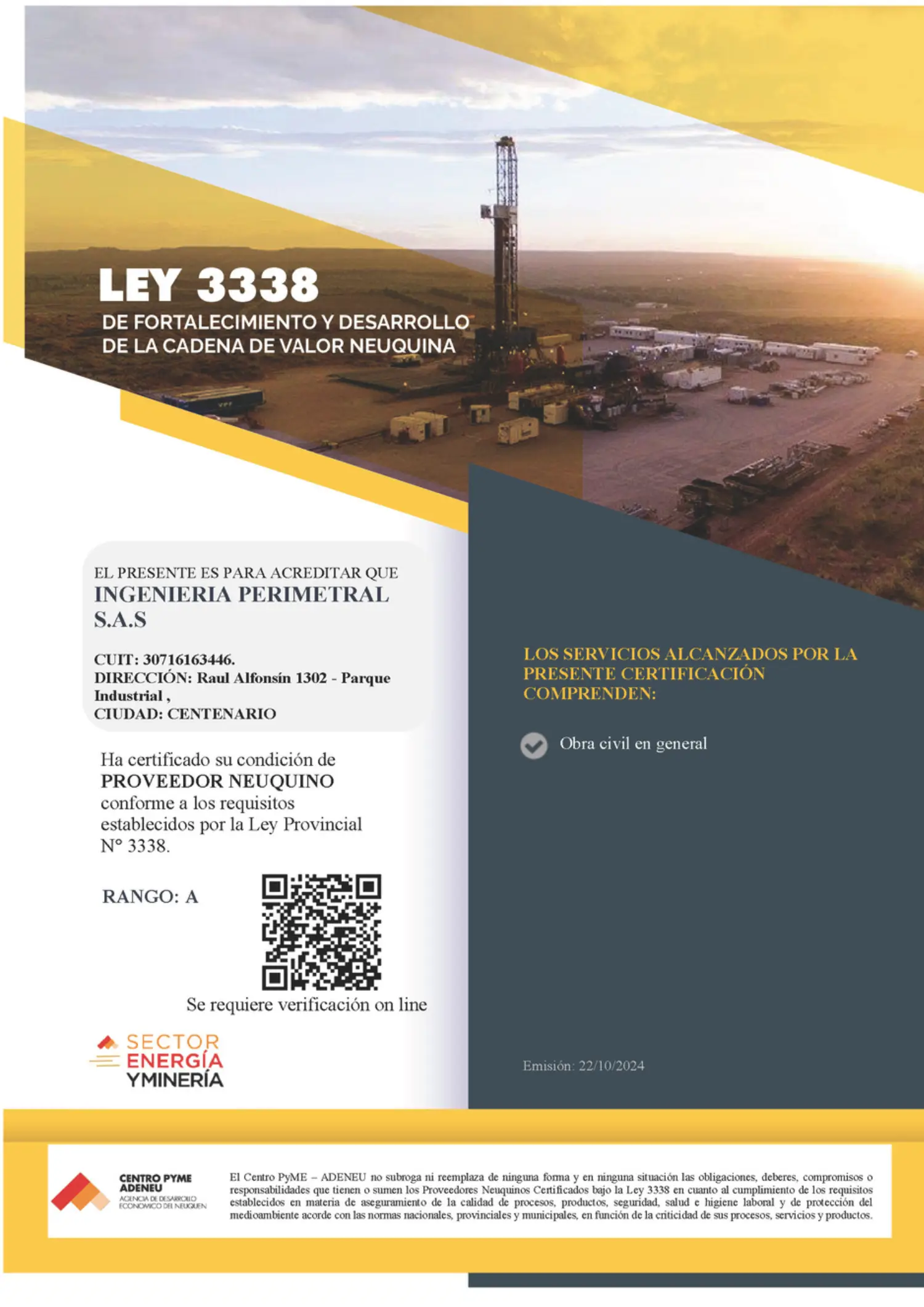 ley 3338